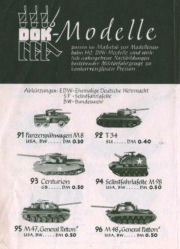 DOK Modelle Minitanks Katalog